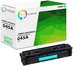 True Color Toner 045A Cyan Toner Cartridge - Premium Compatible Replacement for Canon 045 Cyan Works With Canon Color ImageClass MF634CDW MF632CDW LBP612CDW