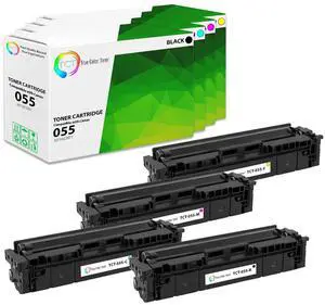 True Color Toner 055 Toner Cartridge 4 Pack - Premium Compatible Replacement for Canon 055 Works With Canon Color ImageClass MF740 LBP664Cdw