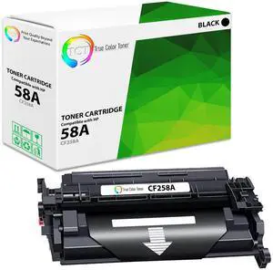 True Color Toner 58A Toner Cartridge - Premium Compatible Replacement for HP 58A CF258A Black Works With HP Laserjet Pro MFP M428fdw M428fdn M404n M404dn