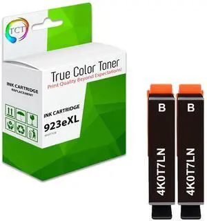 TCT 923XL High Yield Ink Cartridge 2 Pack - Compatible Replacement for HP 923eXL 4K0T7LN Black Works with HP OfficeJet pro 8120 8122e 8130 8132e 8134e 8135e 8138e 8139e Printers (1,000 Pages)