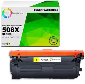 TCT 508X Yellow TAA Compliant Toner Cartridge - Premium Compatible Replacement for HP 508X CF362X High Yield Works With HP Color LaserJet Enterprise M552 M553 MFP M577 Printers