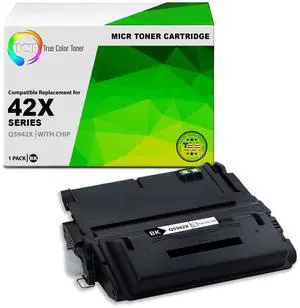 TCT 42X MICR TAA Compliant MICR Toner Cartridge - Premium Compatible Replacement for HP 42X Q5942X MICR High Yield Black Works With HP LaserJet 4250 4250DTN 4250DTNSL Printers