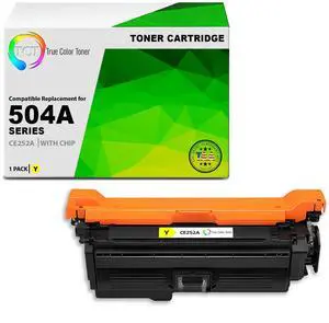 TCT 504A Yellow TAA Compliant Toner Cartridge - Premium Compatible Replacement for HP 504A CE252A Works With HP Color LaserJet CP3520 CP3525 CP3525X CP3525DN Printers