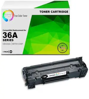 TCT 36A TAA Compliant Toner Cartridge - Premium Compatible Replacement for HP 36A CB436A Black Works With HP LaserJet P1505 P1505N M120 M120N M1522 1522F M1522N M1522NF M1550 Printers