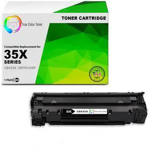 TCT 35X TAA Compliant Toner Cartridge - Premium Compatible Replacement for HP 35X CB435X Black High Yield Works With HP LaserJet P1005 P1006 P1007 P1008 P1009 Printers