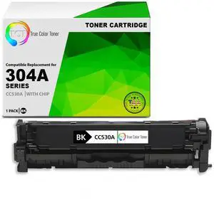 TCT 304A Black TAA Compliant Toner Cartridge - Premium Compatible Replacement for HP 304A CC530A Works With HP Color LaserJet CP2025 CP2025N CP2025DN, CM2320 CM2320N MFP Printers TCT 304A Black TAA Compliant Toner Cartridge - Premium Compatible Replacement for HP 304A CC530A Works With HP Color LaserJet CP2025 CP2025N CP2025DN, CM2320 CM2320N MFP Printers