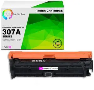 TCT 307A Magenta TAA Compliant Toner Cartridge - Premium Compatible Replacement for HP 307A CE743A Works With HP Color Laserjet Professional CP5225 CP5225n CP5225dn Printers