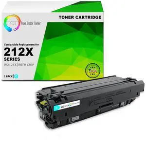 TCT 212X Cyan TAA Compliant Toner Cartridge - Premium Compatible Replacement for HP 212X W2121X High Yield Works With HP Color LaserJet Enterprise M554dn M555dn M555x Printers