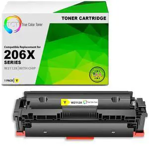 TCT 206X Yellow TAA Compliant Toner Cartridge - Premium Compatible Replacement for HP 206X W2112X High Yield Works With HP Color LaserJet Pro M255dw M282 Printers