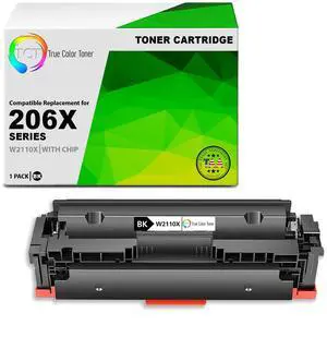 TCT 206X Black TAA Compliant Toner Cartridge - Premium Compatible Replacement for HP 206X W2110X High Yield Works With HP Color LaserJet Pro M255dw M282 Printers