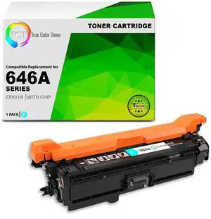 TCT 646A Cyan TAA Compliant Toner Cartridge - Premium Compatible Replacement for HP 646A CF031A Works With HP Color Laserjet Enterprise CM4540fskm CM4540 MFP Printers