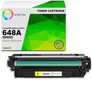 TCT 648A Yellow TAA Compliant Toner Cartridge - Premium Compatible Replacement for HP 648A CE262A Works With HP Color LaserJet CP4520 CP4025 CP4525 Printers