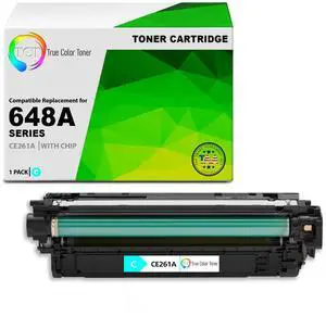 TCT 648A Cyan TAA Compliant Toner Cartridge - Premium Compatible Replacement for HP 648A CE261A Works With HP Color LaserJet CP4520 CP4025 CP4025N CP4025DN Printers