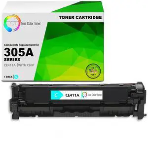 TCT 305A Cyan TAA Compliant Toner Cartridge - Premium Compatible Replacement for HP 305A CE411A Works With HP LaserJet Pro 300 Color M351a MFP M375nw, LaserJet Pro 400 Color M451 series MFP M475