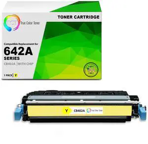 TCT 642A Yellow TAA Compliant Toner Cartridge - Premium Compatible Replacement for HP 642A CB402A Works With HP Color LaserJet Enterprise CP4005 CP4005N CP4005DN Printers