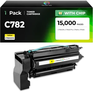 True Color Toner Premium Compatible Toner Cartridge Replacement for Lexmark C782 C782X2YG Yellow Extra High Yield Works With Lexmark C782DN C782DTN C782N X782E True Color Toner Premium Compatible Toner Cartridge Replacement for Lexmark C782 C782X2YG Yellow Extra High Yield Works With Lexmark C782DN C782DTN C782N X782E