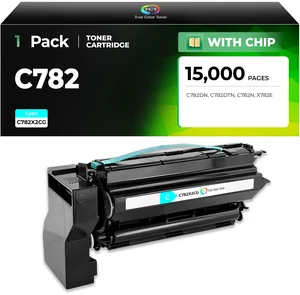 True Color Toner Premium Compatible Toner Cartridge Replacement for Lexmark C782 C782X2CG Cyan Extra High Yield Works With Lexmark C782DN C782DTN C782N X782E True Color Toner Premium Compatible Toner Cartridge Replacement for Lexmark C782 C782X2CG Cyan Extra High Yield Works With Lexmark C782DN C782DTN C782N X782E