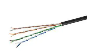 Nippon Labs Slim Cat. 6 Ethernet Bulk Cable, 28AWG, CM Rated, Stranded UTP, 550MHz 1000ft, Black Color Networking Cable