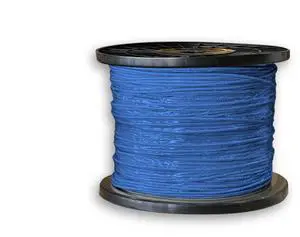 Nippon Labs Slim Cat. 6 Ethernet Bulk Cable, 28AWG, CM Rated, Stranded UTP, 550MHz 1000ft, Blue Color Networking Cable
