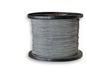 Nippon Labs 10G Slim Cat. 6a Ethernet Bulk Cable, Stranded UTP,  28 AWG, CM Rated,1000ft, Gray Color Networking Cable
