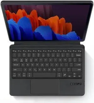 HUIDETAI Smart Keyboard Case For Samsungs Galaxys Tab S8 Plus 12.4" SM-X800 SM-X806 Cover S8+ S7 Plus S7+ FE T970 T975 Tablet Bluetooth Keyboard Case
