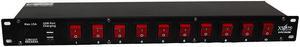 10 Plug Rack Mount Power Distribution Switch With 2 USB Charging Ports