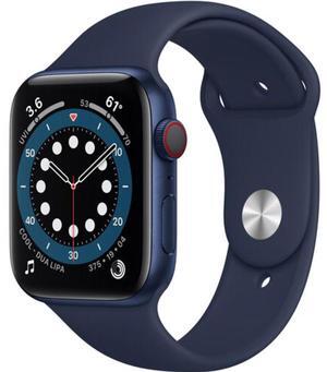 Apple Watch Series 6 40mm GPS + Cellular, Blue Aluminum Case - Deep Navy Sport Band
