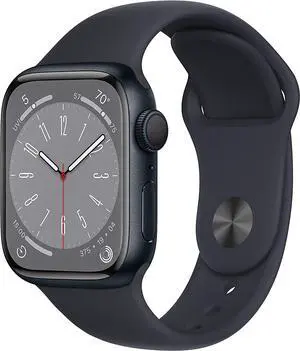 Apple Watch Series 8 41mm GPS Midnight Aluminum Case - Midnight Sport Band