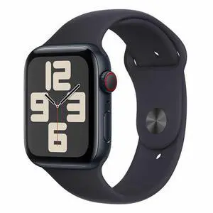 Apple Watch SE 2nd Gen 44mm GPS + Cellular Midnight Aluminum Case - Midnight Sport Band S/M