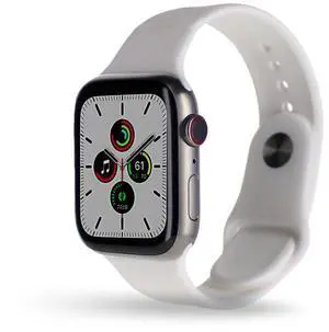Apple Watch Edition Series 7 45mm GPS + Cellular Silver Titanium - White Sport Band
