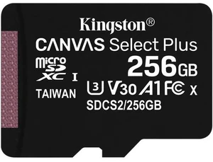 Kingston Canvas Select Plus SDCS2 256 GB Class 10/UHS-I (U3) microSDXC Kingston Canvas Select Plus SDCS2 256 GB Class 10/UHS-I (U3) microSDXC
