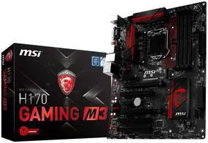 MSI MSI Gaming H170 Gaming M3 LGA 1151 Intel H170 HDMI SATA 6Gb/s USB 3.1 ATX Intel Motherboard