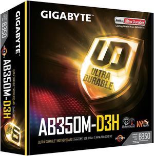GIGABYTE GA-AB350M-D3H (rev. 1.0) AM4 AMD B350 SATA 6Gb/s USB 3.1HDMI Micro ATX Motherboards - AMD