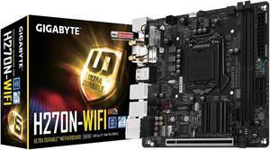 GIGABYTE GA-H270N-WIFI (rev. 1.0) LGA 1151 Intel H270 HDMI SATA 6Gb/s USB 3.1 Mini ITX Motherboards - Intel