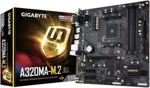 GIGABYTE GA-A320MA-M.2 (rev. 1.0) AM4 AMD A320 SATA 6Gb/s USB 3.1 HDMI Micro ATX AMD Motherboard