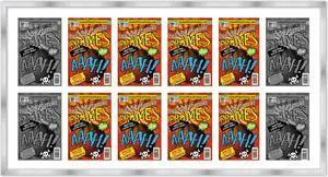 12 Comic Book Frame Silver Collage Comic Book Frame with White Mat to Display 12 Current Era Comic Published After 1985 Comic Books with UV Acrylic, Backing & Hanging Hardware