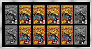 12 Comic Book Frame Silver Collage Comic Book Frame with Black Mat to Display 12 Golden Age Comic Published Between 1938 and 1956 Comic Books with UV Acrylic, Backing & Hanging Hardware