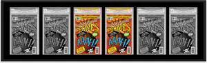 6 Comic Book Frame Black Collage Comic Book Frame with Black Mat to Display 6 Silver Age Comic Published Between 1956 and 1970 Comic Books with UV Acrylic, Backing & Hanging Hardware