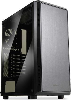 Zalman S4 Mid-Tower ATX Desktop PC Case, 2 x 120mm Fans Included, Tinted Acrylic Side Panel, Spacious Chassis for Easy PC Building, USB 3.0