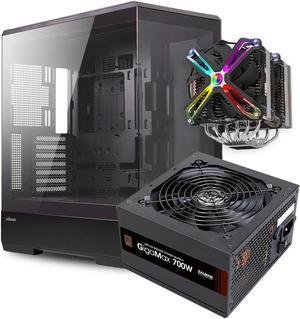 Zalman Case Cooler PSU Combo - Zalman P50 Premium ATX Panoramic PC Case + CNPS20X 300W TDP Extreme Performance CPU Cooler + Gigamax 700W 80+ Plus Bronze PSU