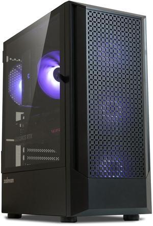 Zalman FIT ATX PC Case, High Airflow, 4 x 120mm ARGB Fans (Non-PWM), Tempered Glass Side Panel, USB 3.0, Compact Mid-Tower Gaming Computer Case, Black