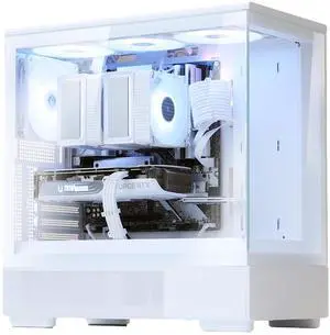 Zalman P10 Compact Mini-Tower Micro-ATX MATX PC Case, 120mm ARGB 4-pin PWM Fan Pre-Installed, Panoramic Tempered Glass, Type-C & USB 3.0, White