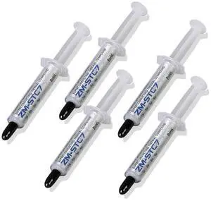 [5-Pack] Zalman STC7 (4 g) Performance Thermal Grease Compound Paste, Heatsink Paste for All Coolers, CPU & GPU, Superconducting Micro-Filler Density Technology (7.2 W/m-k, 220 Pa.s)