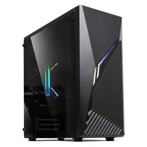 Zalman Raven ATX Mid-Tower Budget Gaming PC Case, RGB Lighting Strip w/ Control Button, Tinted Tempered Glass Side Panel, USB 3.0, 1 x Preinstalled 120mm Fan Zalman Raven ATX Mid-Tower Budget Gaming PC Case, RGB Lighting Strip w/ Control Button, Tinted Tempered Glass Side Panel, USB 3.0, 1 x Preinstalled 120mm Fan