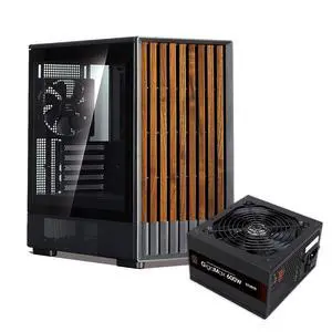 PC Builder Bundle - Zalman PC Case with PSU Combo - P10 NAMU mATX Mini-Tower PC Case Black + Gigamax 600W 80+ Plus Bronze Power Supply