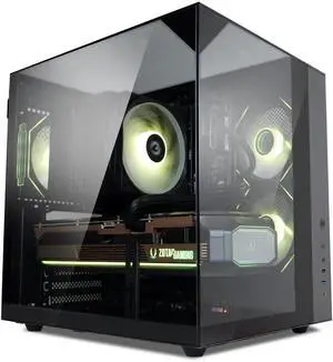 Zalman Certified Refurbished - ZQBE ATX-Mid Tower Gaming PC Case - 3 x 120mm PWM ARGB Fans with PWM Hub/ARGB Controller Included, Three-Sided Full Panoramic Tempered Glass Panels, USB Type-C, Black Zalman Certified Refurbished - ZQBE ATX-Mid Tower Gaming PC Case - 3 x 120mm PWM ARGB Fans with PWM Hub/ARGB Controller Included, Three-Sided Full Panoramic Tempered Glass Panels, USB Type-C, Black