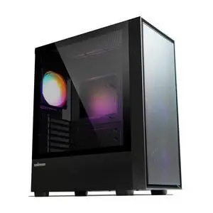 Zalman S6 Black ATX Mid-Tower PC Case with High Airflow Mesh Front Panel, 4 Pre-Installed Fixed RGB Fans, Tool-Free Tempered Glass Side Panel, USB Type-C I/O, and 360mm Radiator Support, Black Zalman S6 Black ATX Mid-Tower PC Case with High Airflow Mesh Front Panel, 4 Pre-Installed Fixed RGB Fans, Tool-Free Tempered Glass Side Panel, USB Type-C I/O, and 360mm Radiator Support, Black