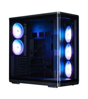 Zalman P60 ATX Mid-Tower Gaming PC Case - Tempered Glass Panel, 5 Pre-Installed Fans, USB-C, Supports 360mm Radiator, 435mm GPU, Black Zalman P60 ATX Mid-Tower Gaming PC Case - Tempered Glass Panel, 5 Pre-Installed Fans, USB-C, Supports 360mm Radiator, 435mm GPU, Black