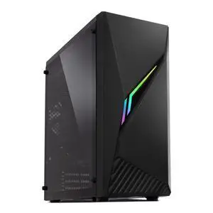 Zalman Raven ATX Mid-Tower Gaming PC Case, RGB Spectrum Lighting Strip w/ Control Button, 1 x Preinstalled 120mm Fan, Full Tinted Tempered Glass Side Panel, USB 3.0 Zalman Raven ATX Mid-Tower Gaming PC Case, RGB Spectrum Lighting Strip w/ Control Button, 1 x Preinstalled 120mm Fan, Full Tinted Tempered Glass Side Panel, USB 3.0