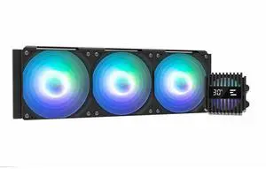 Zalman Alpha 2 V2 360 AIO Liquid CPU Cooler, Real-Time CPU Temperature Display, PWM ARGB Fans, AMD AM5/AM4, Intel LGA1851/1700, Black Zalman Alpha 2 V2 360 AIO Liquid CPU Cooler, Real-Time CPU Temperature Display, PWM ARGB Fans, AMD AM5/AM4, Intel LGA1851/1700, Black